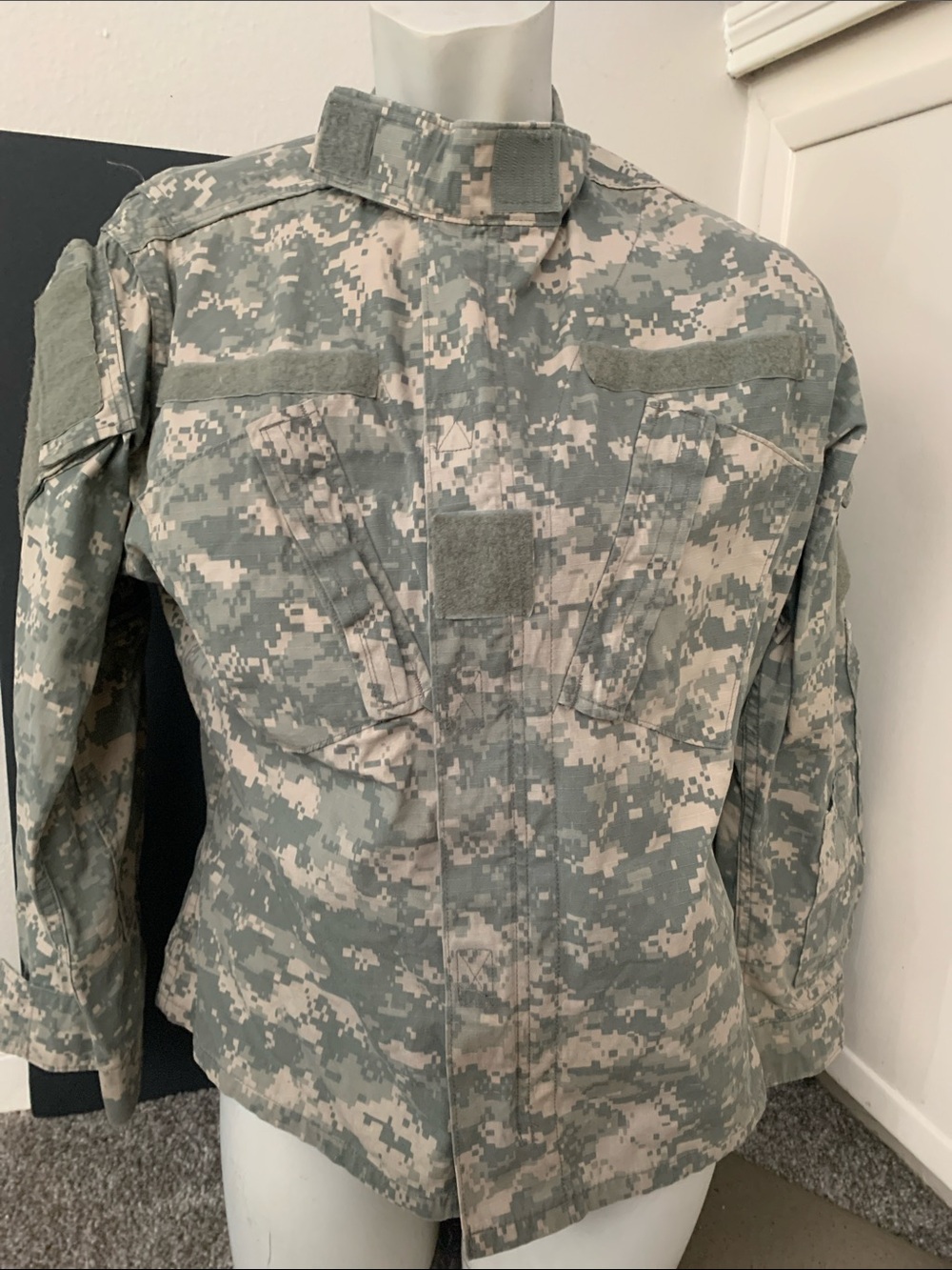 Men's Tactical ACU Digital Camo Field Jacket - Green/Gray